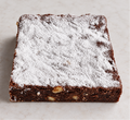 Xocolate Mocha chocolate brownie with powdered topping
